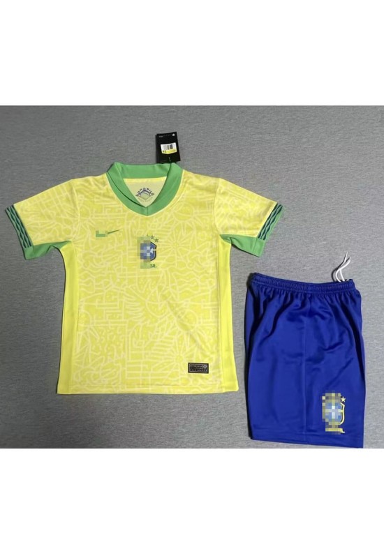 Camiseta Brasil 2024 Home Niño Kit