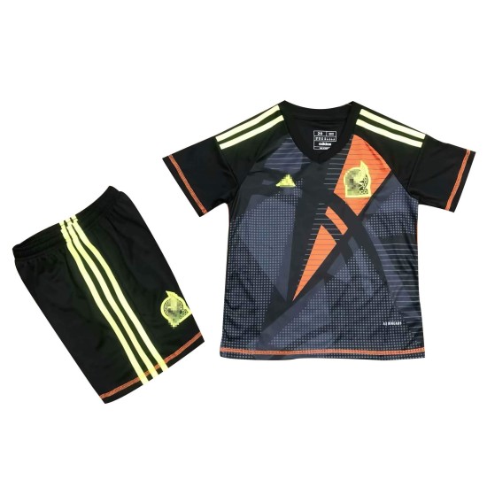 Camiseta De Portero México Negro 2024 Niño Kit