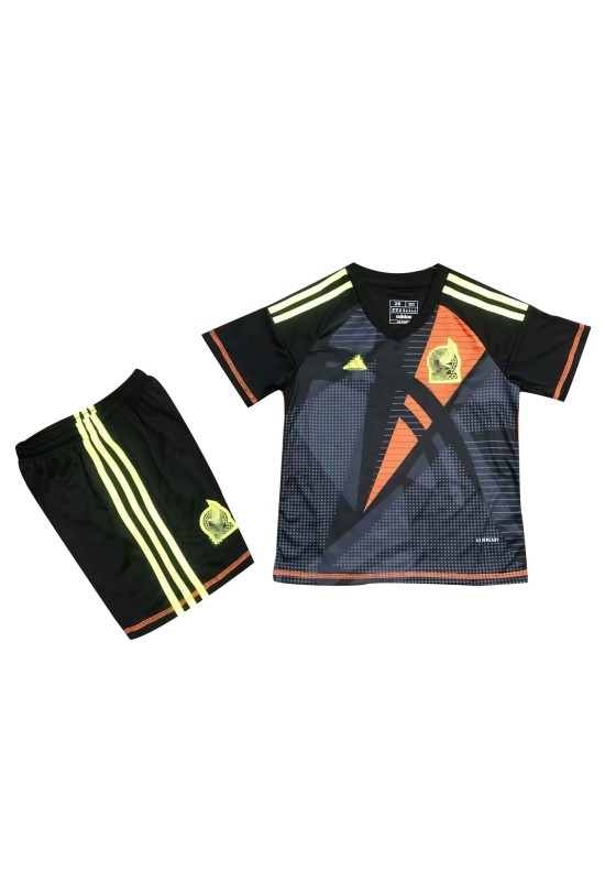 Camiseta De Portero México Negro 2024 Niño Kit