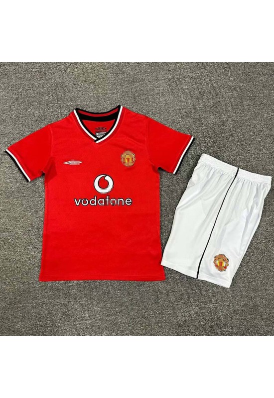 Camiseta Manchester United Retro 2000/02 Home Niño Kit