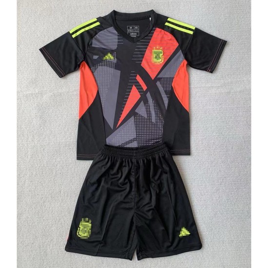 Camiseta De Portero Argentina Negro 2024 Niño Kit