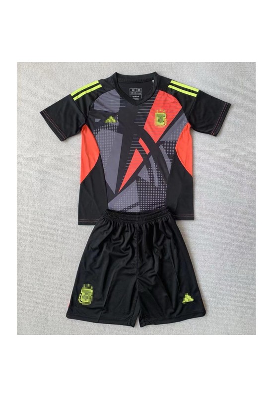 Camiseta De Portero Argentina Negro 2024 Niño Kit