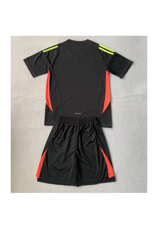 Camiseta De Portero España Negro 2024 Niño Kit