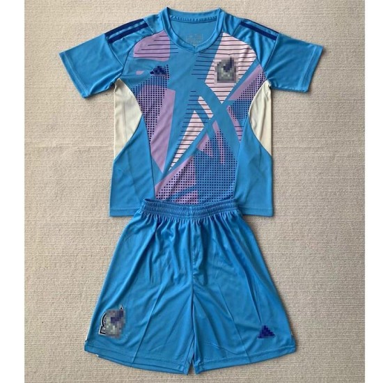 Camiseta De Portero México Azul 2024 Niño Kit