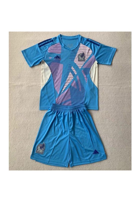 Camiseta De Portero México Azul 2024 Niño Kit