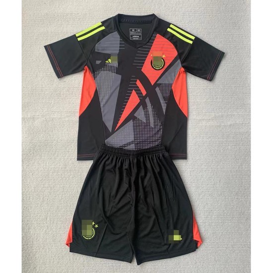 Camiseta De Portero Alemania Negro 2024 Niño Kit