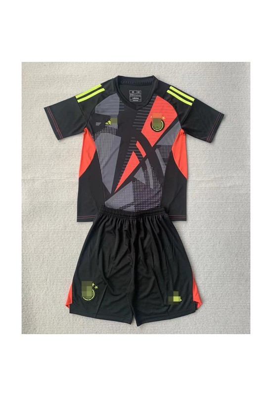 Camiseta De Portero Alemania Negro 2024 Niño Kit